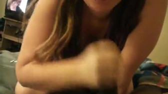 Interracial GF blowjob
